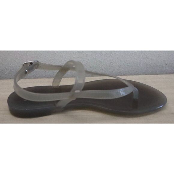 Stuart Weitzman SA740 113 Women Sz 5B Gray Summer Jelly Flat Thong Sandals $110 - Picture 8 of 9